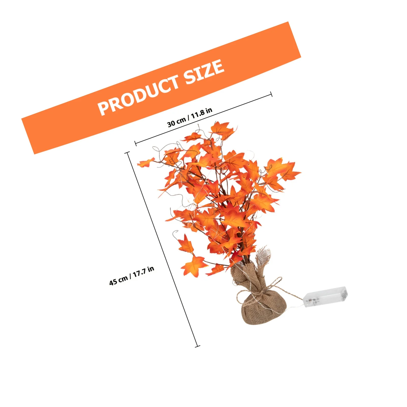 شجرة صناعية مضاءة بمناظر طبيعية من خشب القيقب لديكور المنزل في عطلة عيد الشكر ومصباح على طراز المزرعة الريفية #4