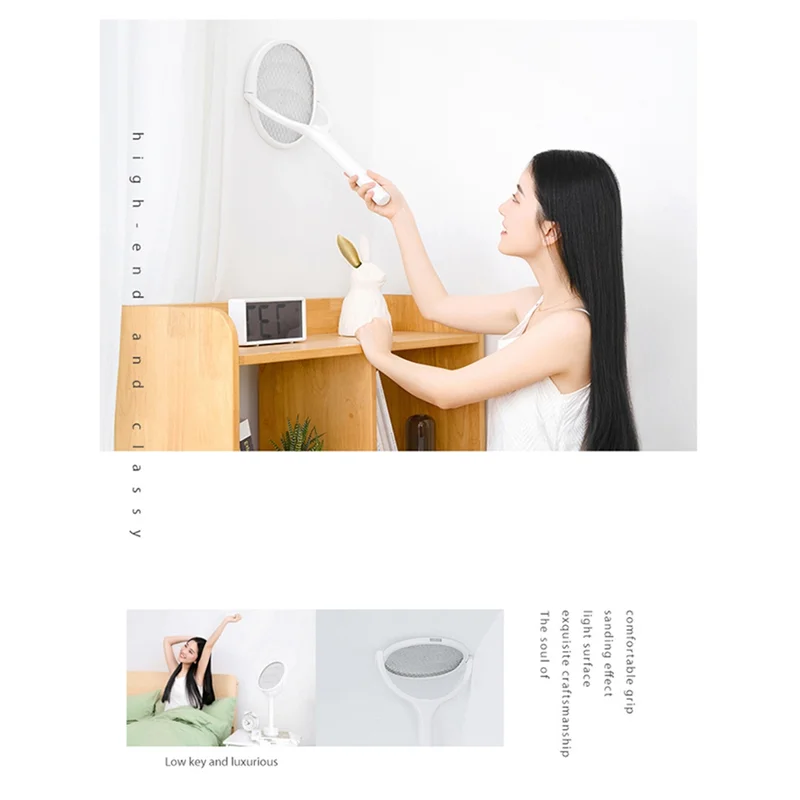 

ABVG-Fly Bug Safety 5-In-1 Fast Charging Racket With Insulated Electric Mosquito Swatter Lamp