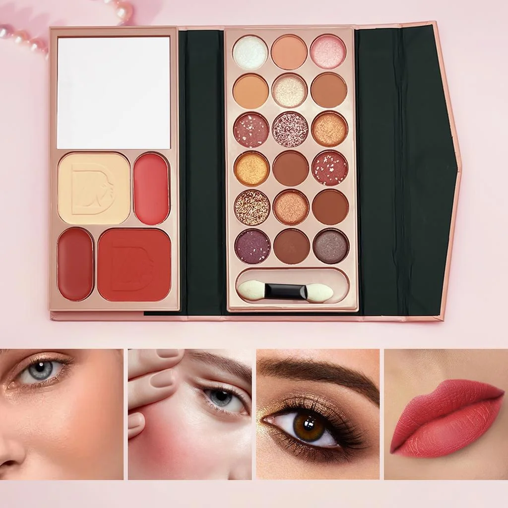 23 色の光沢のあるアイシャドウポケットメイクボックスマットパウダー繊細な優しい白小型ポータブル化粧品