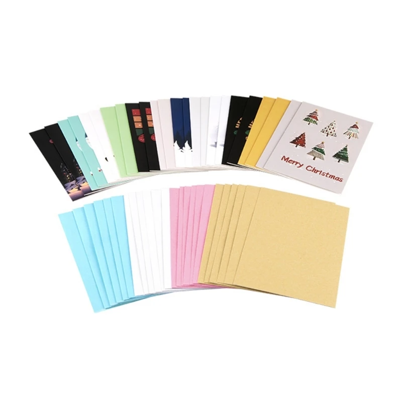 

Christmas Greeting Card with Colorful Envelopes for Festival Occasion and Party