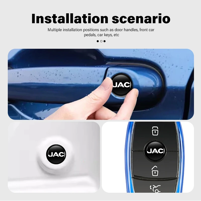 8Pcs Car Door Keyhole Sticker Lock Protection Dustproof Decals For JAC S2 J3 Board JS2 S3 JS3 J2 S5 T8 Refine J5 J6 J7 J4