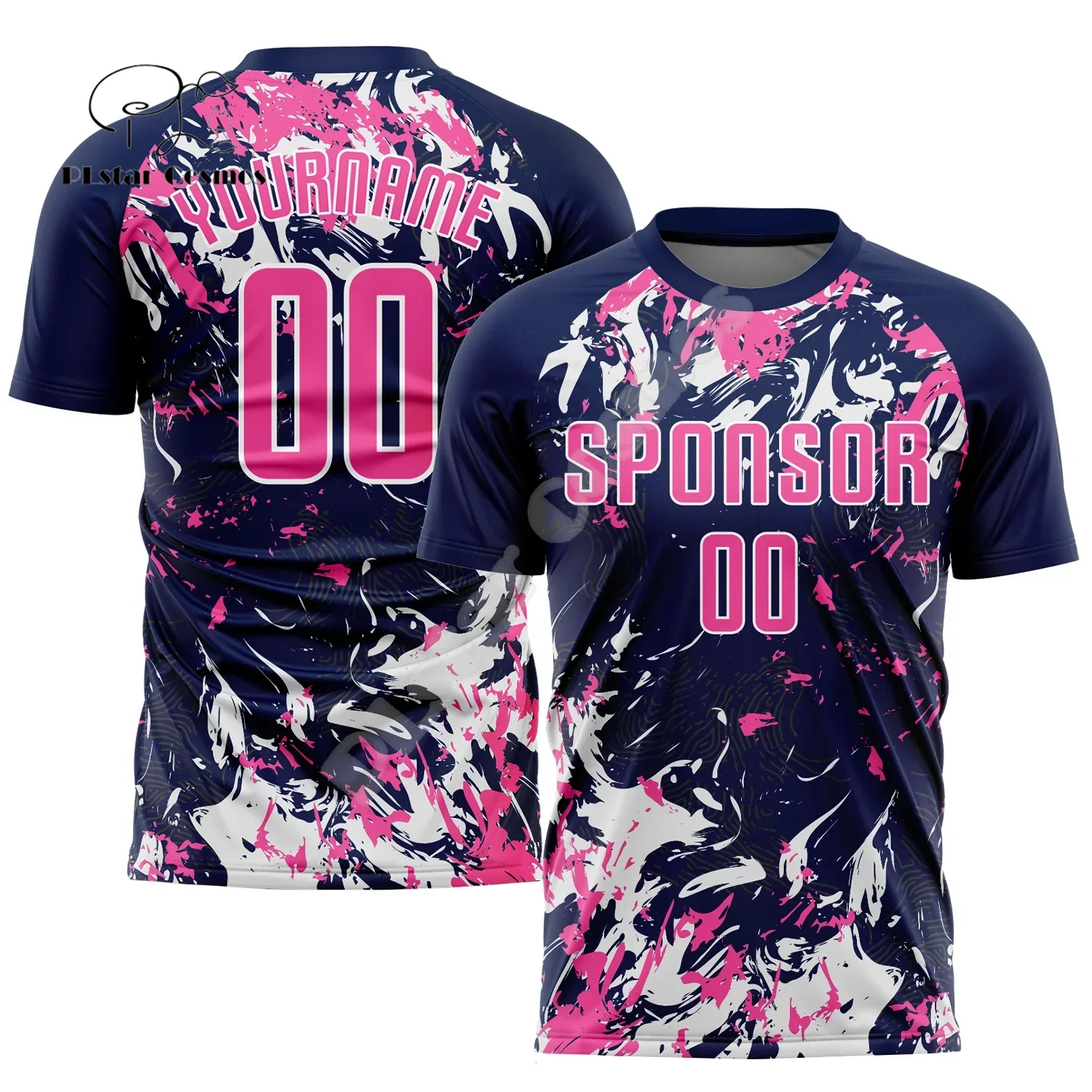 Custom Name Mesh Breathable Gradient Graffiti Soccer Football Retro 3DPrint Harajuku Summer Streetwear Short Sleeves T-Shirts 11