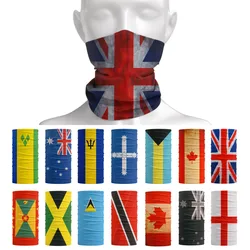 Bandanas multifuncionales con bandera de la unión de países para hombre y mujer, pañuelo de ciclismo a prueba de polvo para Reino Unido, Inglaterra, Canadá y Australia