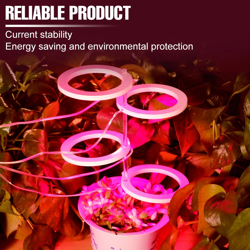 

LED Grow Light 5V USB Full Spectrum Angel Ring Grow Light Lighting Phyto Lamp Greenhouse Plant Seeds Growth Tent For Seedlings