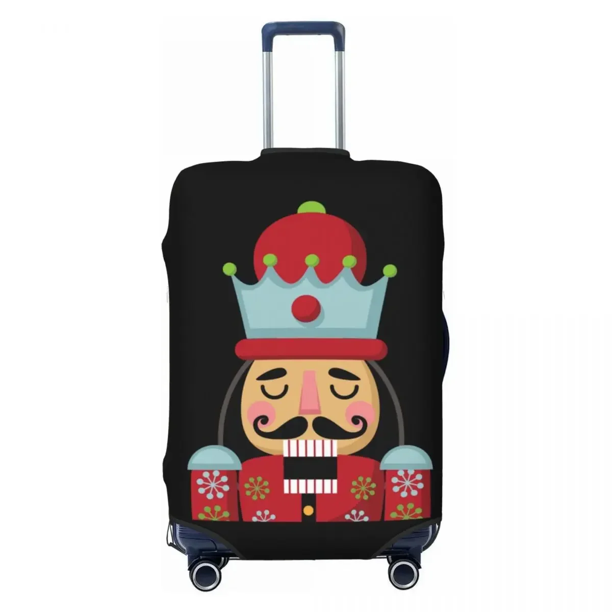 Nutcracker Luggage Cover Elastic Cartoon Soldier Toy Christmas Gift Travel Suitcase Protective Covers Suit For 18-32 inch