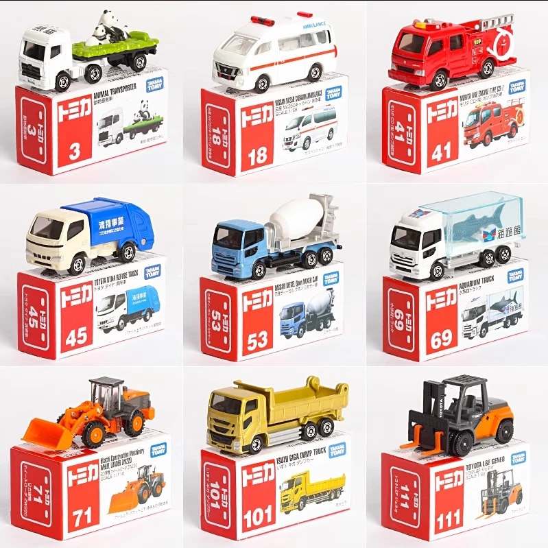 Takara Tomy Tomica1/64Engineering Construction Transportation Truck Diecast Automotive Model Ornaments Cas Toys Gift Decorations