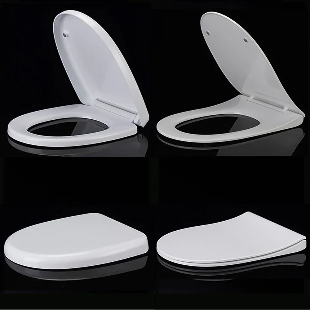 Urea Formaldeh Tollet Seat U Shap‌e Slow Closing Toilet Lid Install Above One Click Disassembly Soft Close ‌Toilet Cover
