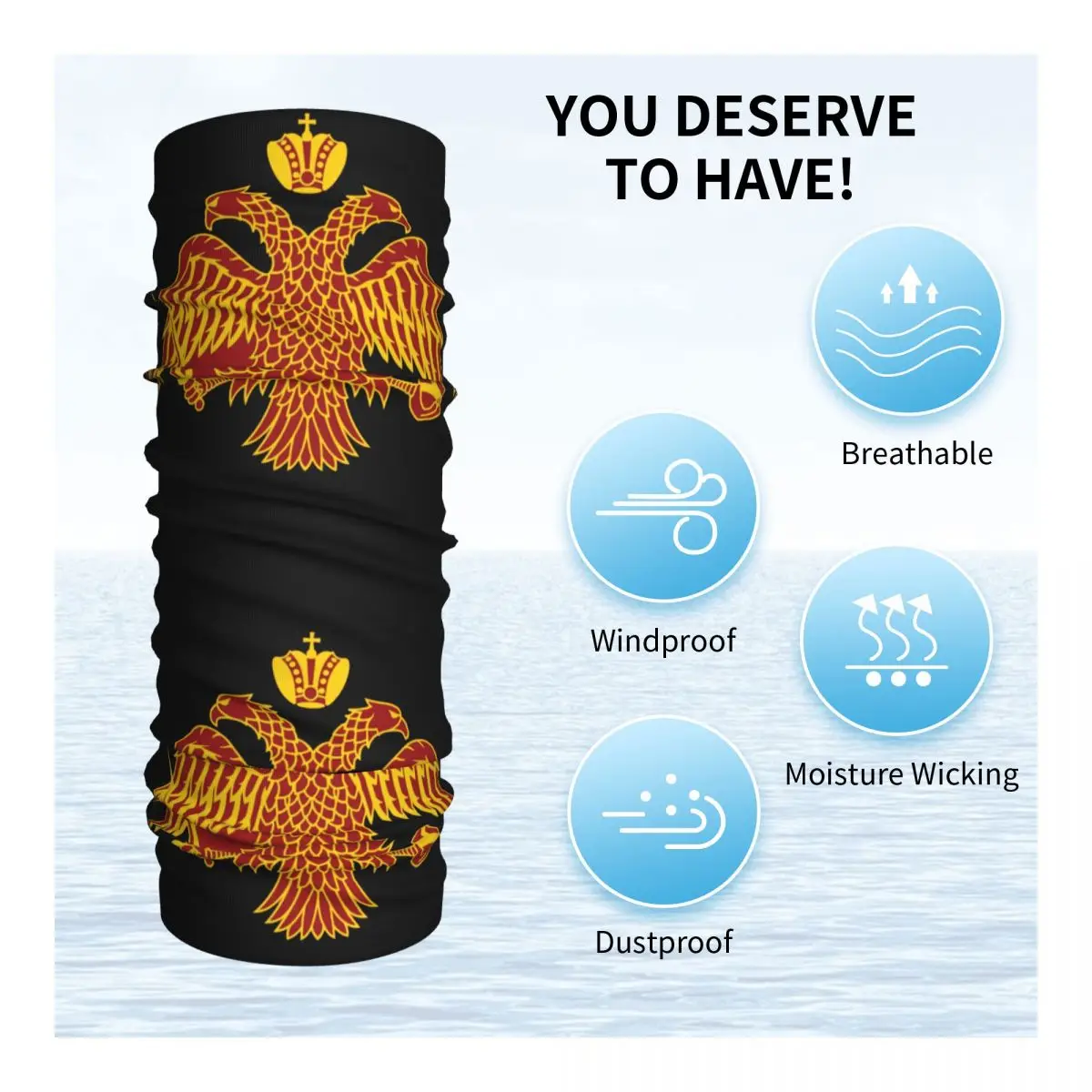 Byzantine Imperial Flag Winter Headband Neck Warmer Women Ski Running Tube Scarf The Greek Orthodox Churches Face Bandana Gaiter