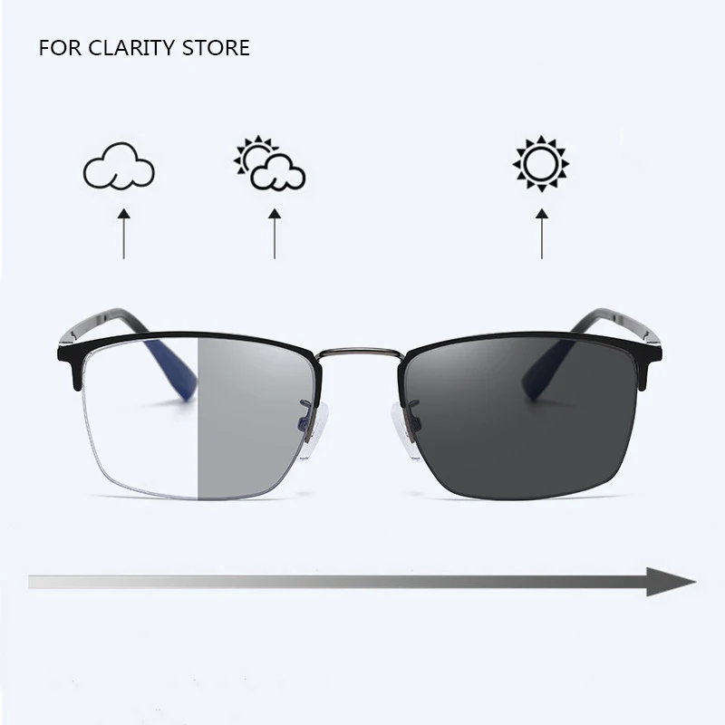 

Новые фотохромные прогрессивные мультифокальные очки для чтения для мужчин, очки для пресбиопии, очки с защитой от синего света