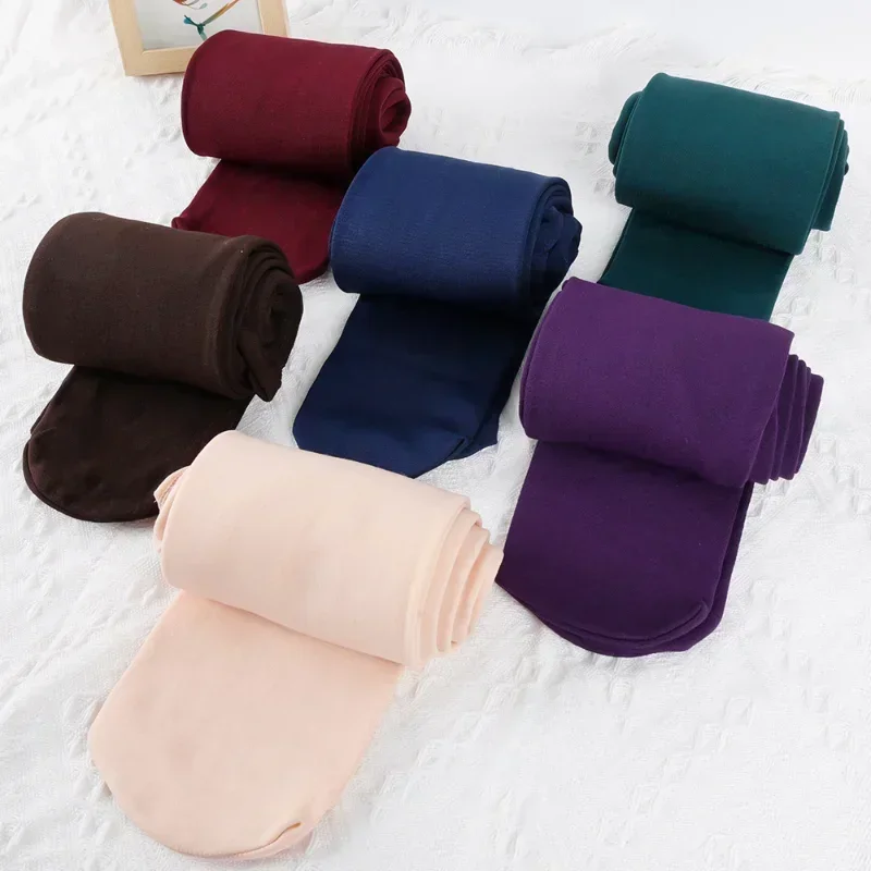 Women Winter Leggings Warm Leggins High Waist Solid Color Velvet Women Thickened Velvet Leggings Stretchy Leggings