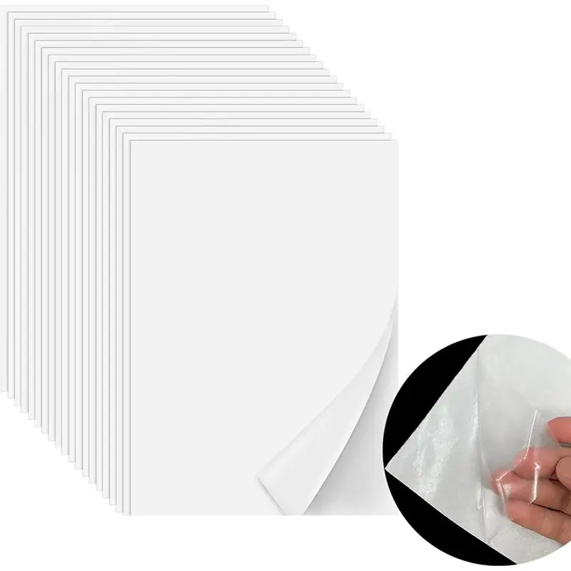 AC88-Heavy Duty Weight Double-Sided Heat Melt Fabric Glue 30PCS, A4 Size Iron-On Adhesive Sheets, Fusible Adhesive Sheets
