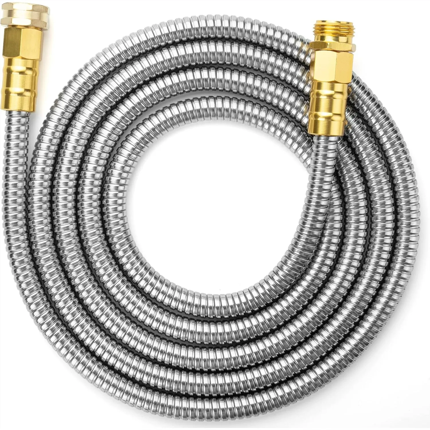 

10 ft Stainless Steel Garden Hose No Kink Heavy Duty Flexible with Reinforced Joint