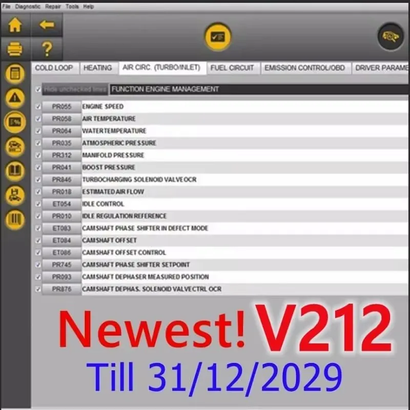 2023 Latest SW V215 V213 V212 V211 V209 V230 For Renault Can Clip Diagnostic Free Gifts+Reprog V191+Pin Extractor Dialogys V4.72