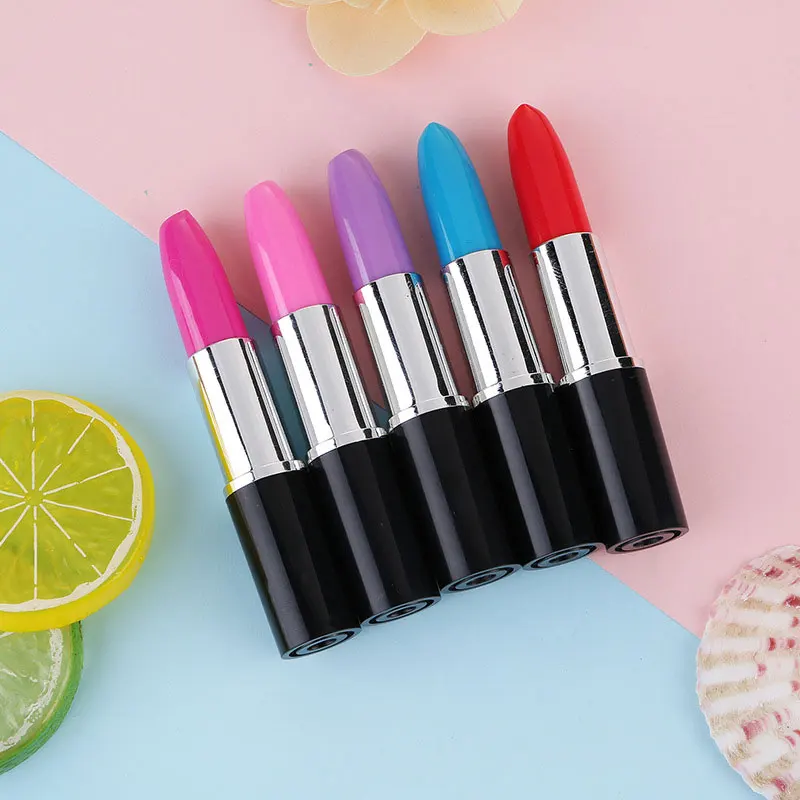 Lápiz labial de punta redonda, 10 piezas, creativo, bonito, regalo para niña, tienda en casa, escuela