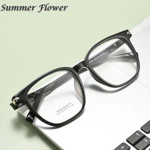 Tr90 flexível moda óculos masculino grande círculo jovens óculos adolescentes óculos ópticos para miopia ler óculos quadro 4 principais vendas armação de oculos para jovens - №4