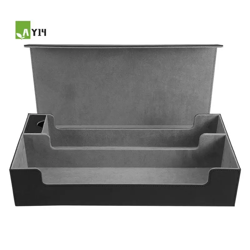 AY14 -Super Hive 550+ Monocolor Cards Deck Box Leather Board Games Cards Deck Case For MTG Trading Card Games TCG Black