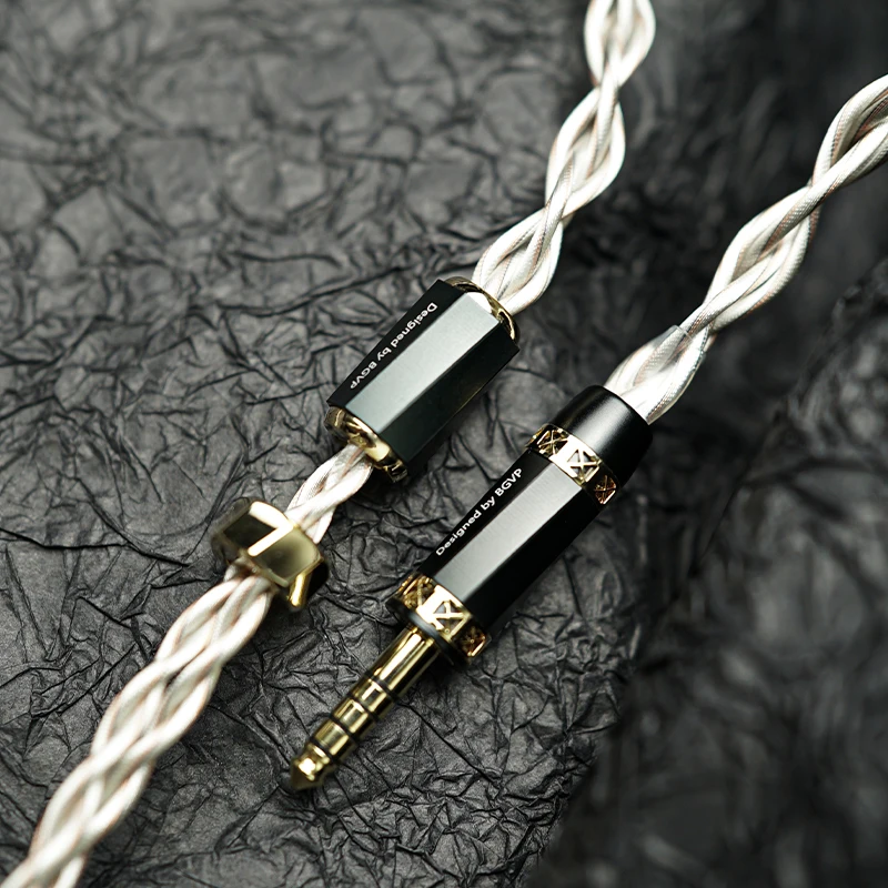 BGVP الذهب روز HiFi سماعة كابل المهنية في الأذن كابل مراقبة 4.4 مللي متر 2Pin 0.78 مللي متر ConX موصل قابل للتبديل