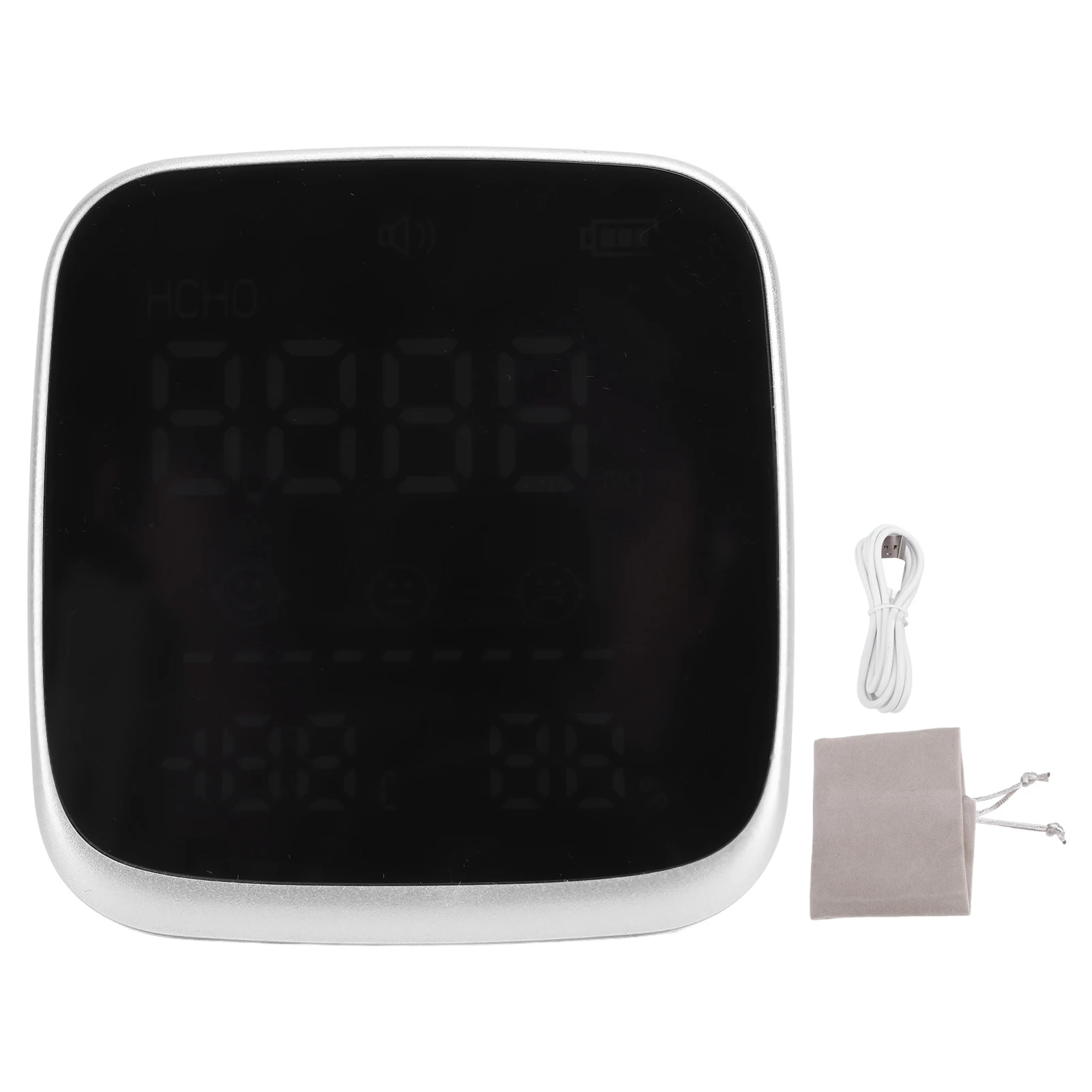 室内空気質検知器 3 in 1 高精度センサー デジタル ポータブル HCHO 湿度 温度計 新築住宅/賃貸住宅用