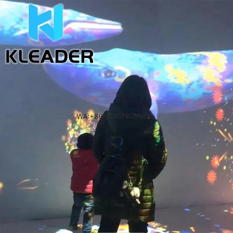 Wmwmnu Interactive Immersive Projection Dream Whale Island Touch Wall 3D Augmented Reality Holographic Room Mapping Fish Game - view 5