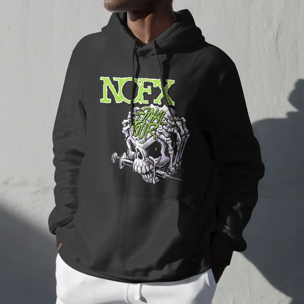 Nofx Band-Sudadera con capucha de calavera para hombre, sudaderas gruesas con forro polar, jersey de manga larga