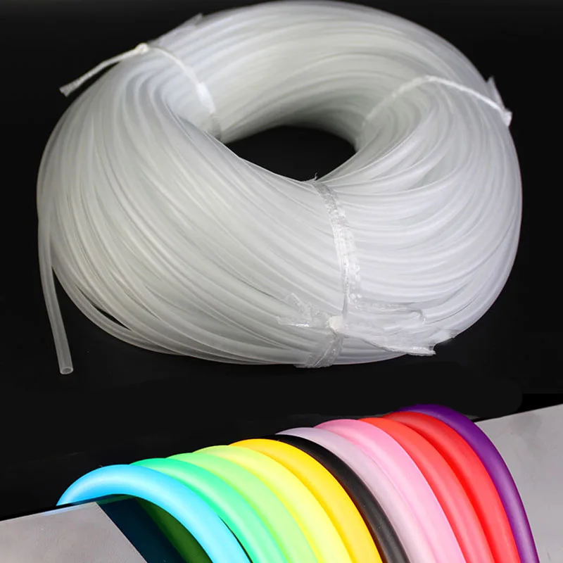 1~100m 4x6mm Colorful Fish Tank Oxygen Hose Aquarium Air Pump Tube Flexible Silicone Tube Food Grade Transparent Hose