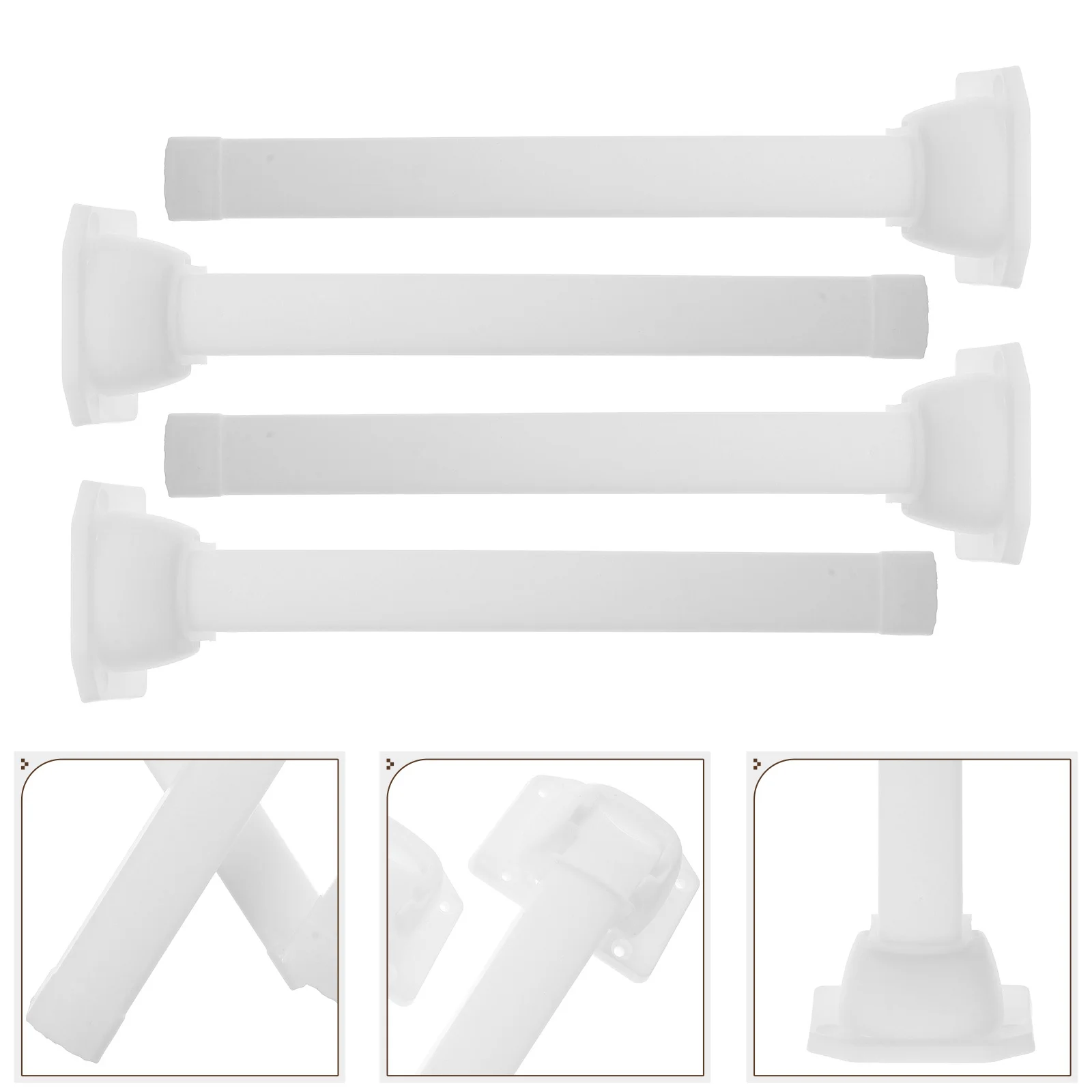 

4Pcs Plastic Table Legs Bracket Sturdy Foldable DIY Furniture Legs for Desk Coffee Table Laptop Bed Side Mount Support