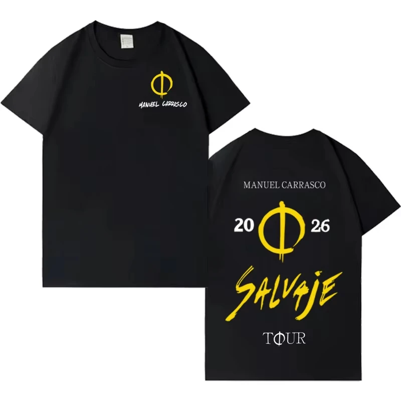 Rapper Manuel Carrasco Salvaje Album Tour 2026 T Shirt Fashion High Quality Cotton T Shirts Men Women Streetwear Comfort Tshirts
