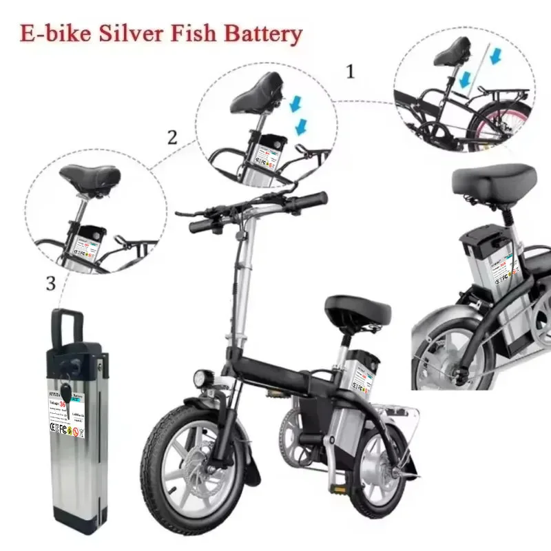 36 فولت 48 فولت 10 أمبير 15 أمبير سعة كبيرة 18650 بطارية ليثيوم ، مناسبة للطاقة 250 واط-1000 واط محرك دراجة كهربائية + شاحن مجاني