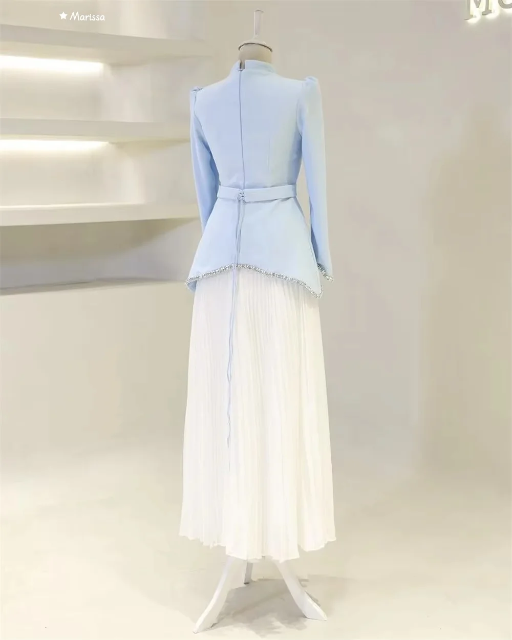 マリッサイブニングドレスウエディングドレス 2025 カスタムメイドシックなイブニングドレス女性ストレートスカートツーピースセットウェディングパーティードレス