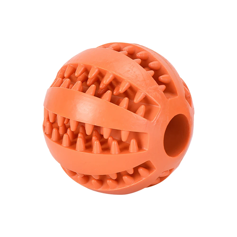 Dog Toy Ball Natural Rubber Pet Toy Chewing Toy Teeth Cleaning Treatment Ball Super Hard Interactive Elastic Ball Pet Accessorie