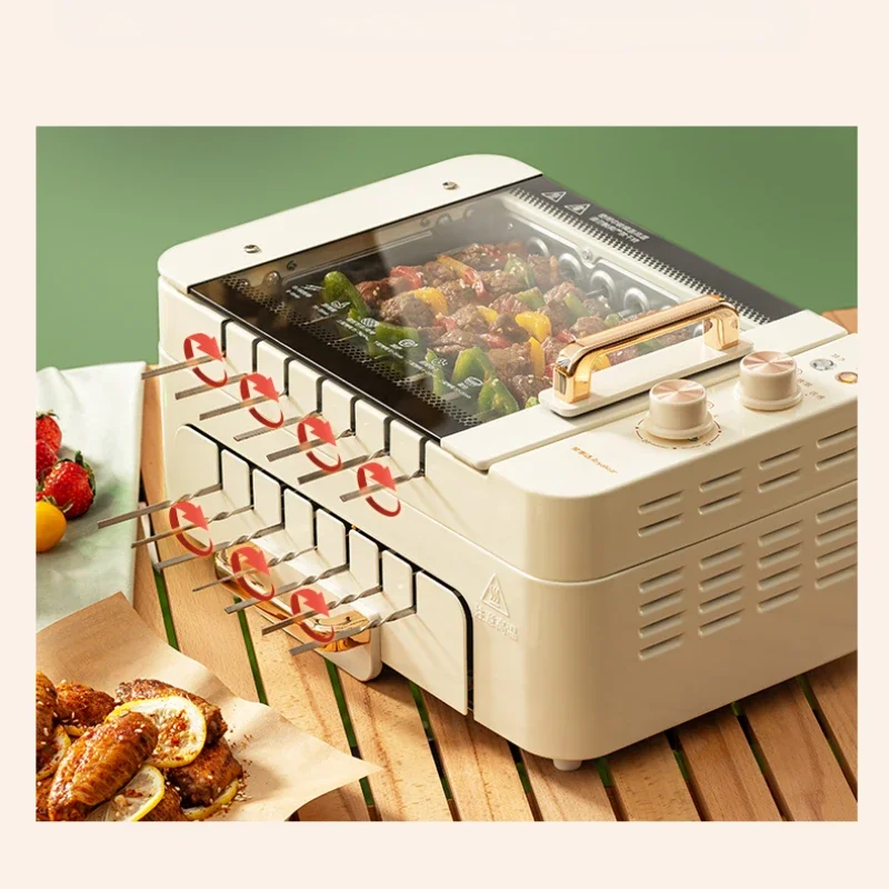 Skewers Machine Automatic Rotating Version Indoor Marvelous Barbecue Accessories Pot Electric Barbecue Grill Mutton Skewers