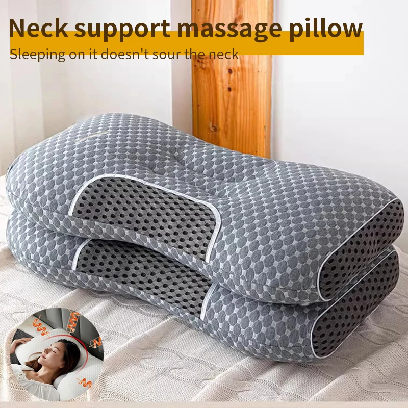 2026 pescoço travesseiro ajudar a dormir e proteger o pescoço cervical ortopédico doméstico fibra de soja spa massagem travesseiro para dormir novo