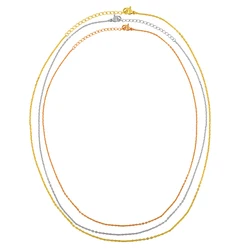 OCESRIO Genuine Gold Plated Brass Width 1.5mm Necklace Chains for Jewelry Making Quality Wholesale Jewlry cana01