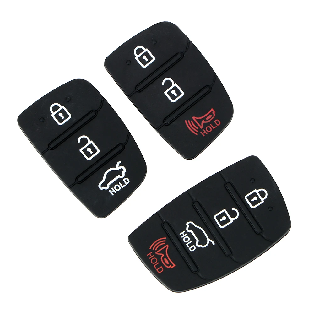 Car Key Shell For Hyundai Ix35 Ix45 3 4 Buttons Auto Replacement Parts 1pc Remote Car Key Rubber Button Pad Key Case Cover