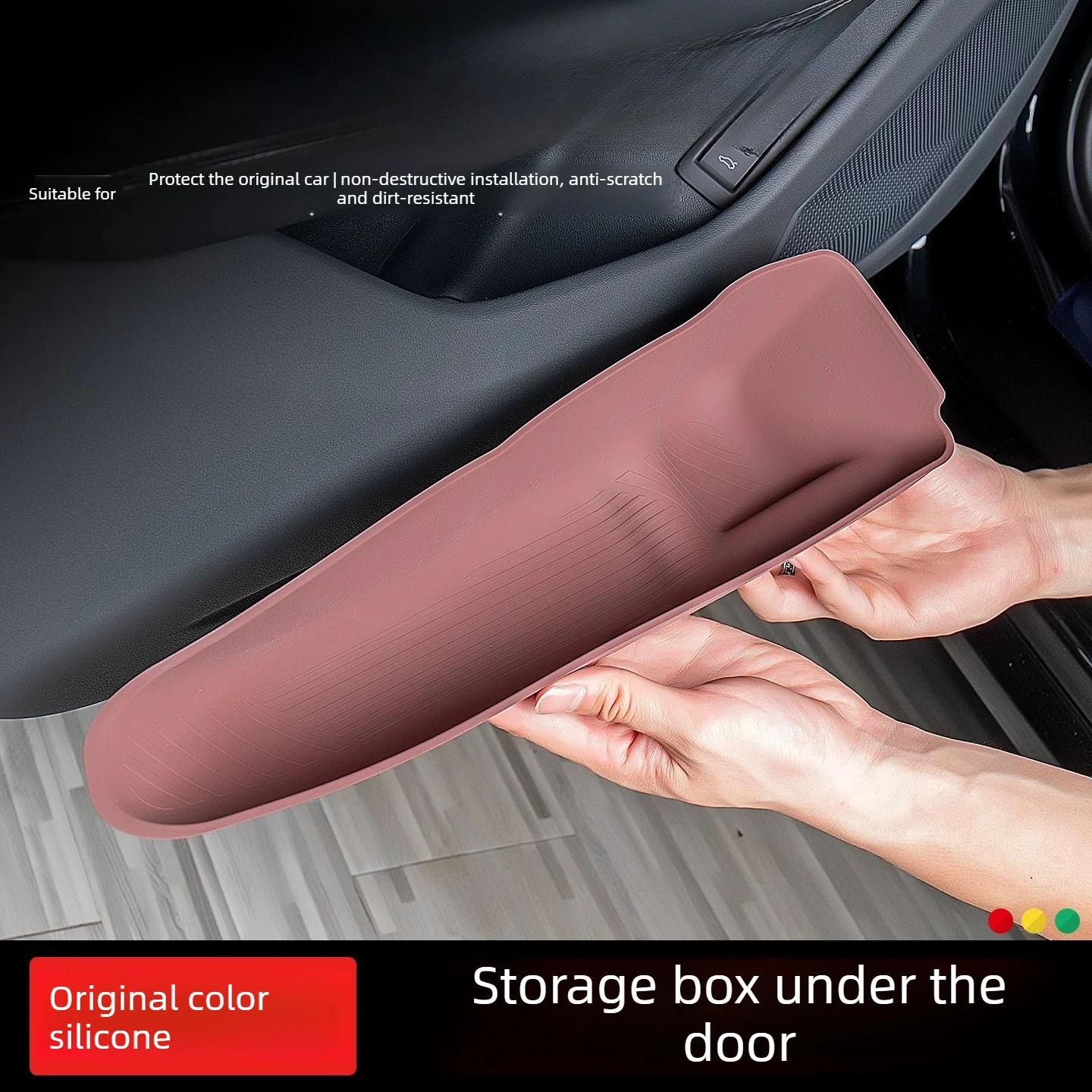LHD For 2026 Audi A6L C9 Door Storage Box Door Slot Pad Silicone Storage Car Interior Accessories 2