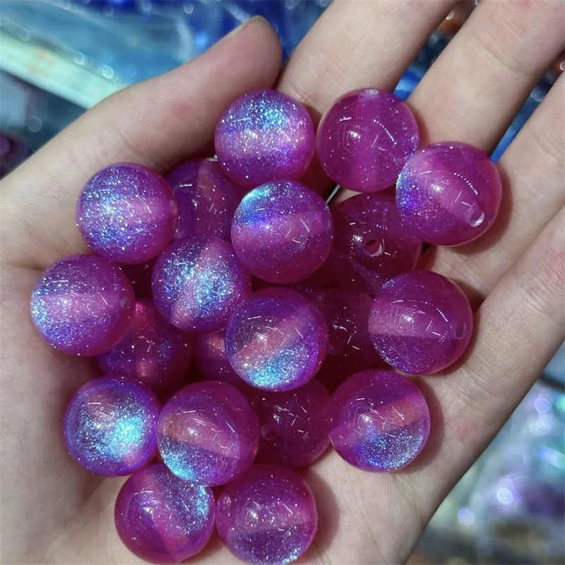 Wholesale 50pcs/lot 16mm color print geometry rounds shape resin beads diy jewelry garment accessory