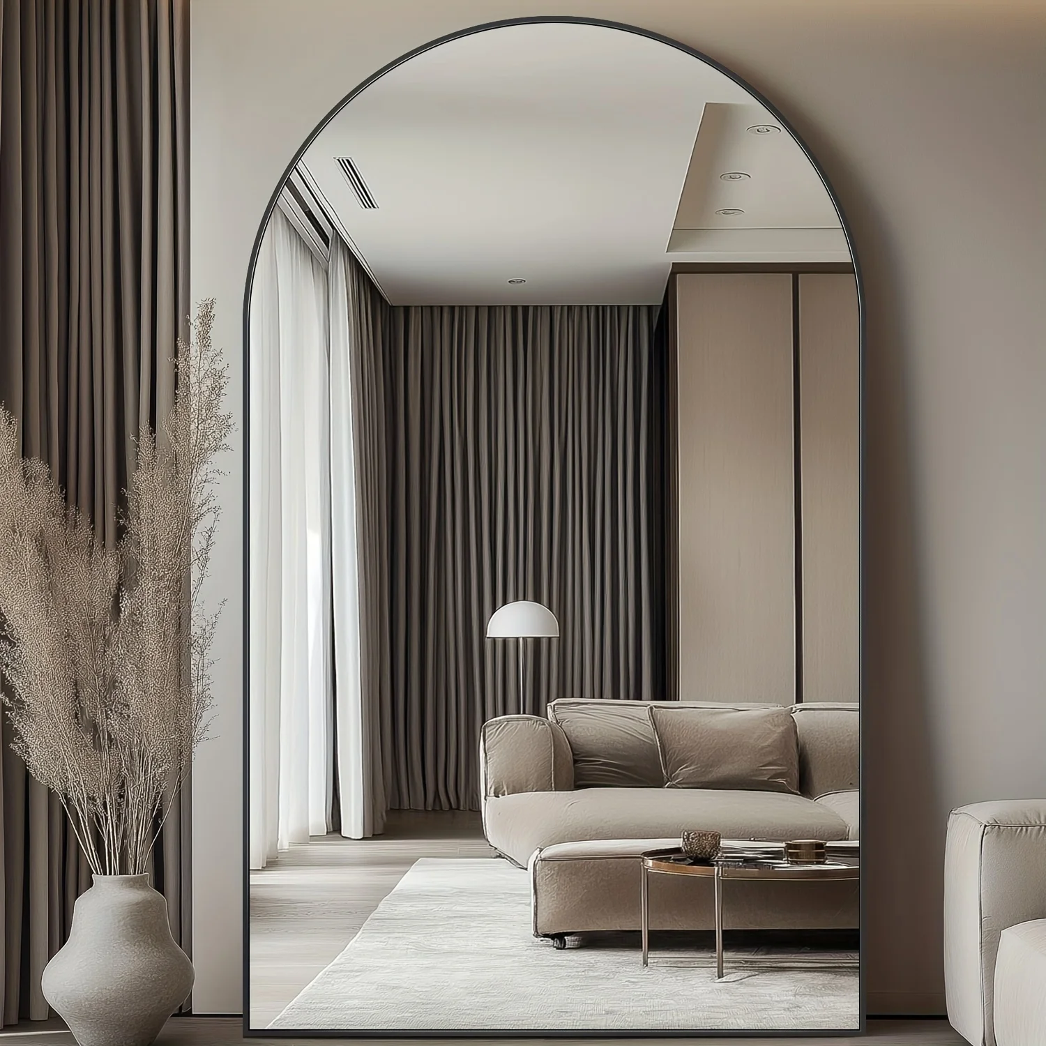 

Oversized Full Length Mirror Freestanding Suitable for Bedroom & Living Room - Floor Mirror with Stand, Vertical -Shaped Full Bo