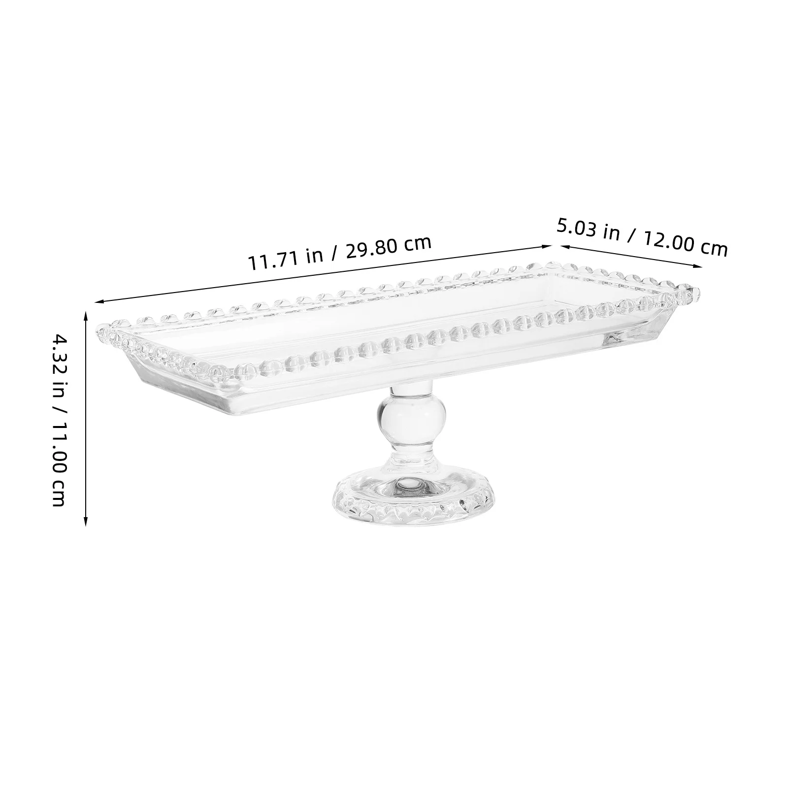 

1 шт., сервировочный поднос для фруктов, тарелка для хранения из хрустального стекла, декоративный поднос для закусок, десерта для домашнего столовой, буфет, презентация