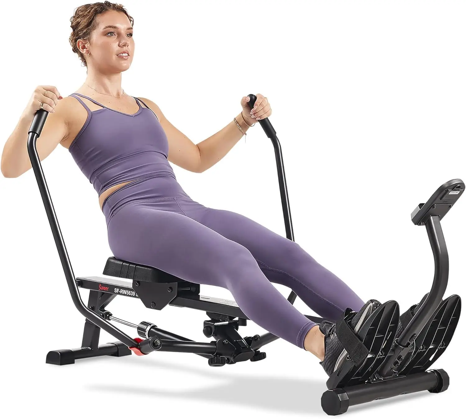 Smart Compact Full Motion Rowing Machine, Full-Body Workout, Low-Impact, Extra-Long Rail,