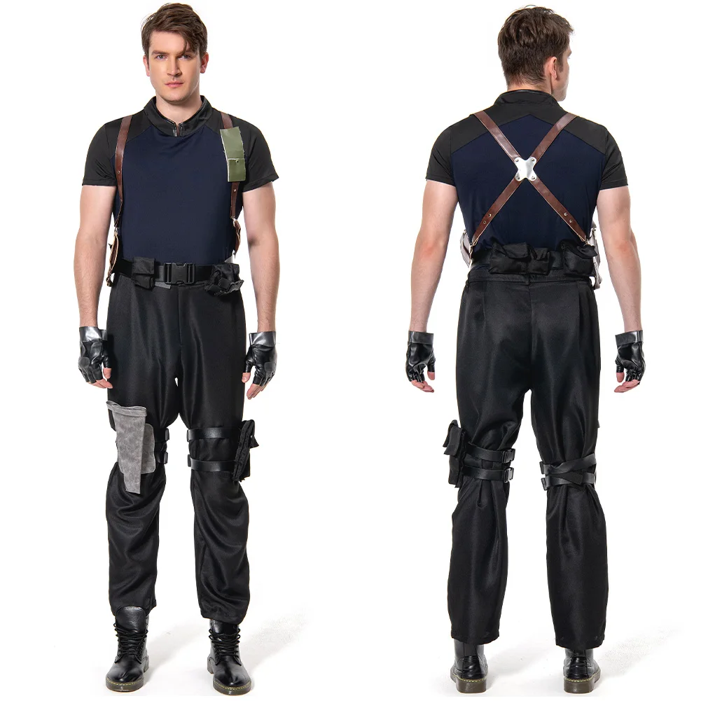 Biohazard Resident 4 Remake Leon S Kennedy Cosplay Fantasia Costume Jacket Pants Man Outfits Halloween Party Disguise Clothes