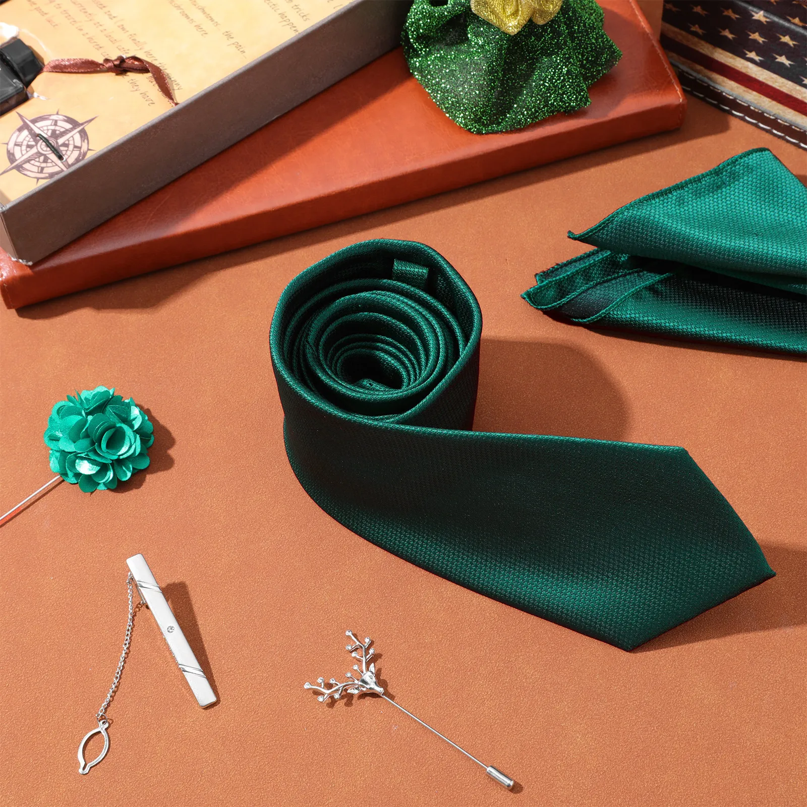5 PCS Men's Tie Set with Pocke - огляд і ціна Handkerchief Cotton Men