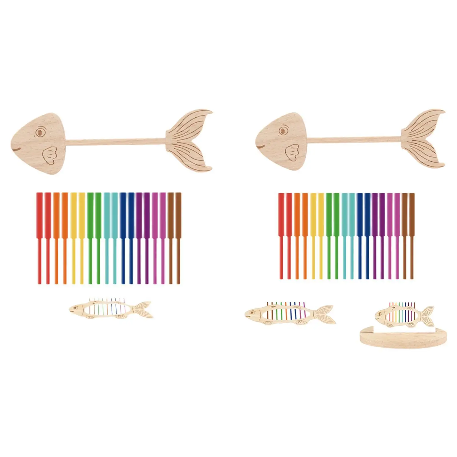 Jouet d'activité de tri d'os de poisson pour les enfants apprenant la reconnaissance et la coordination des couleurs