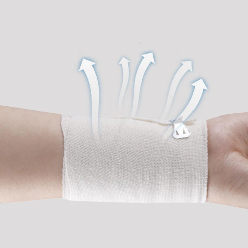 Elastische Kompressionsbandage mit Haken Sportunterstützungstape Knöchel Handgelenk Arm Bein Wickelband Erste-Hilfe-Wundversorgung Bandage – Detail 5