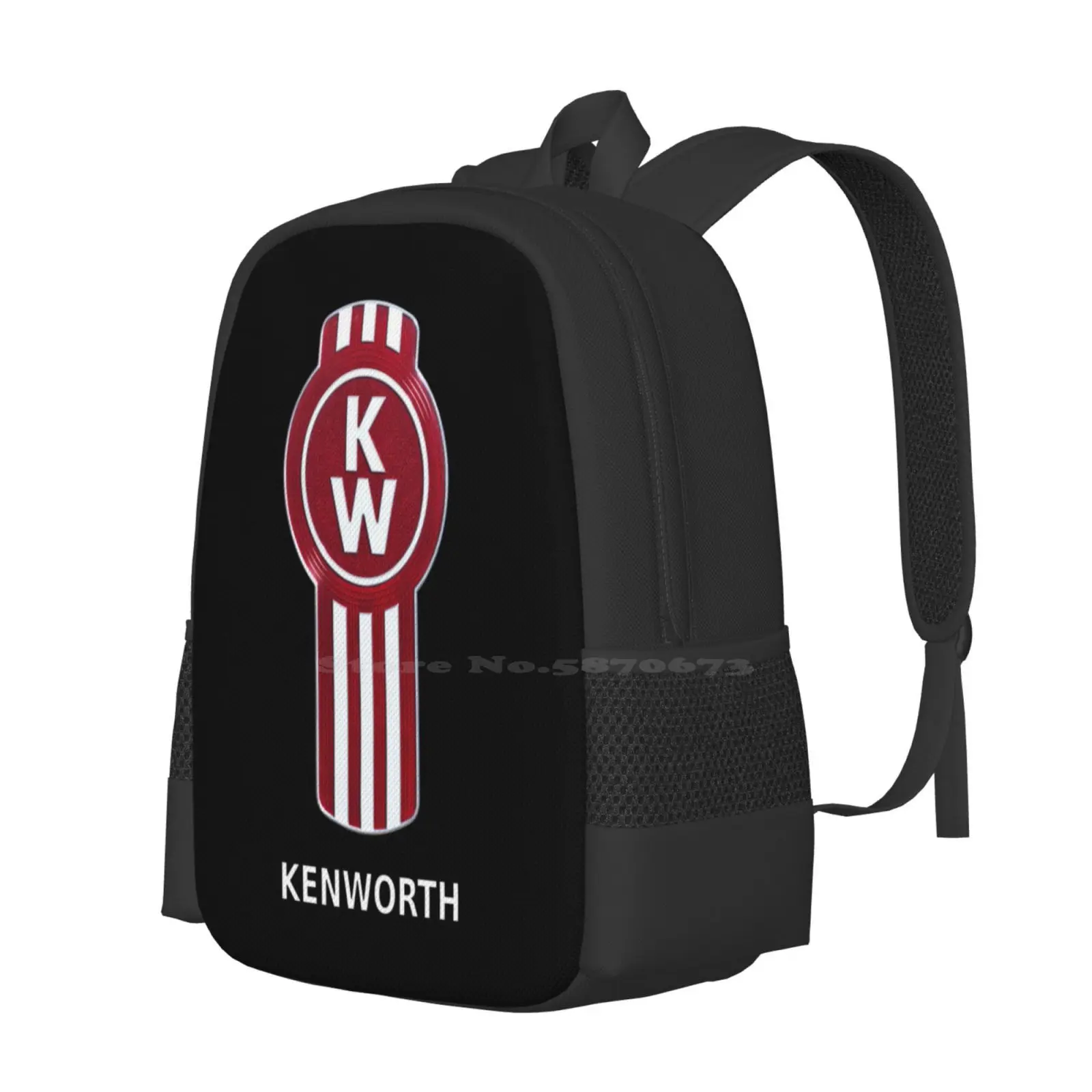 Kenworth Hot Sale Schoolbag Backpack Fashion Bags Trucker Kenworth Road Heavy Truck Logo Red White