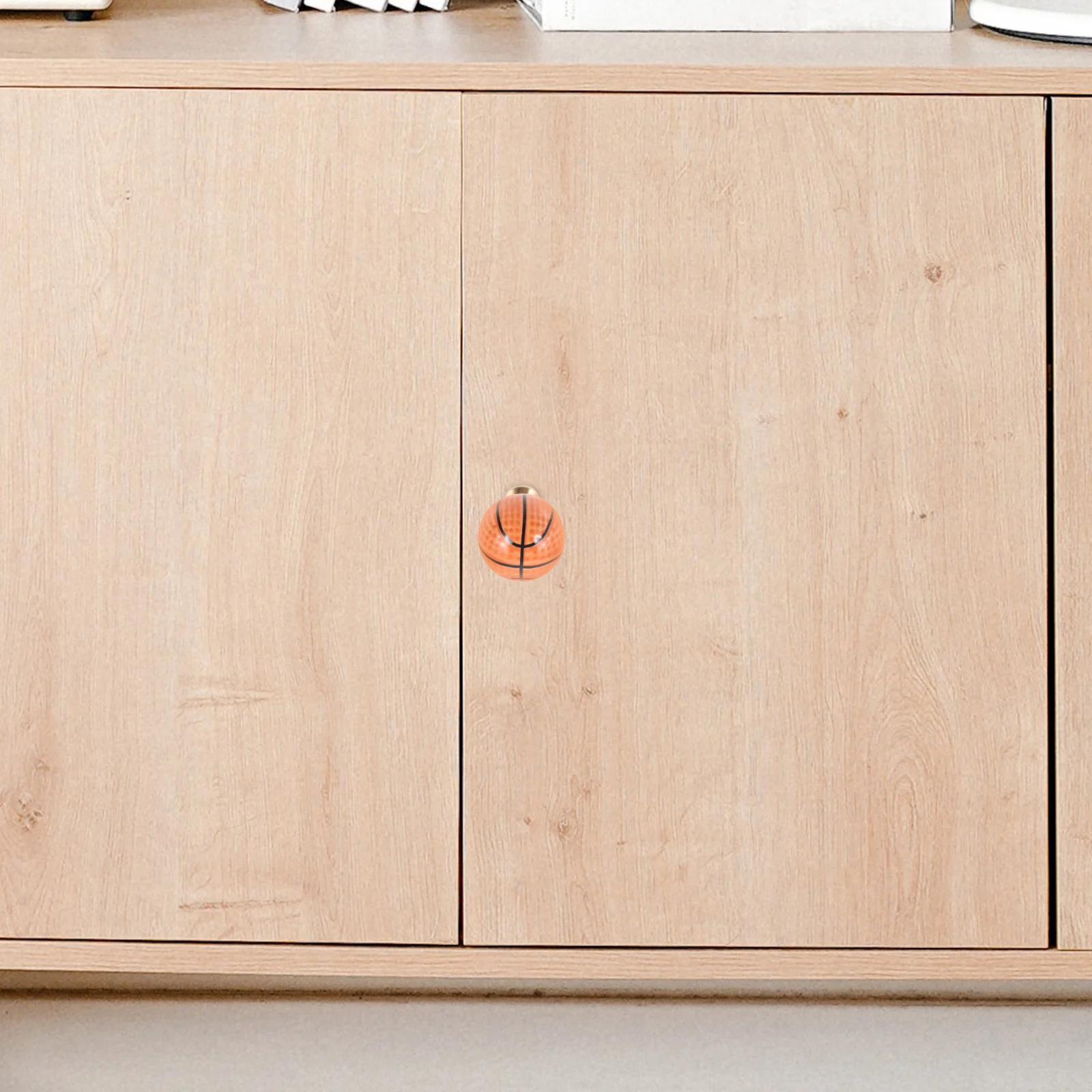 

Basketball Shaped Cabinet Knob Easy Install Elegant Door Pull for Kitchen Cupboard Drawer Wardrobe Replacement Decorative
