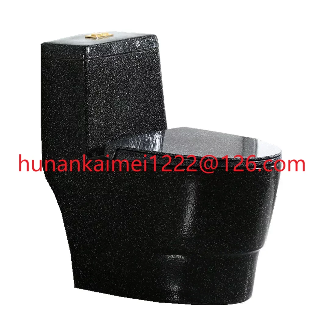 

New Style Porcelain Commode Black Mute Pumping Bathroom Marble Ceramic Toilet