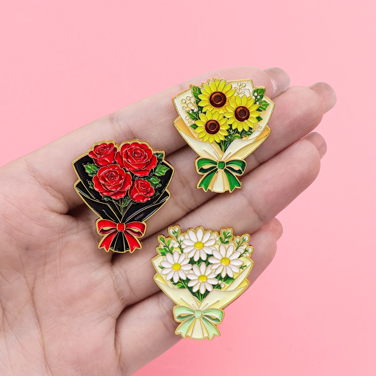 10pcs Floral Bouquet Enamel Pi - огляд і ціна Men Accessories Bouquet
