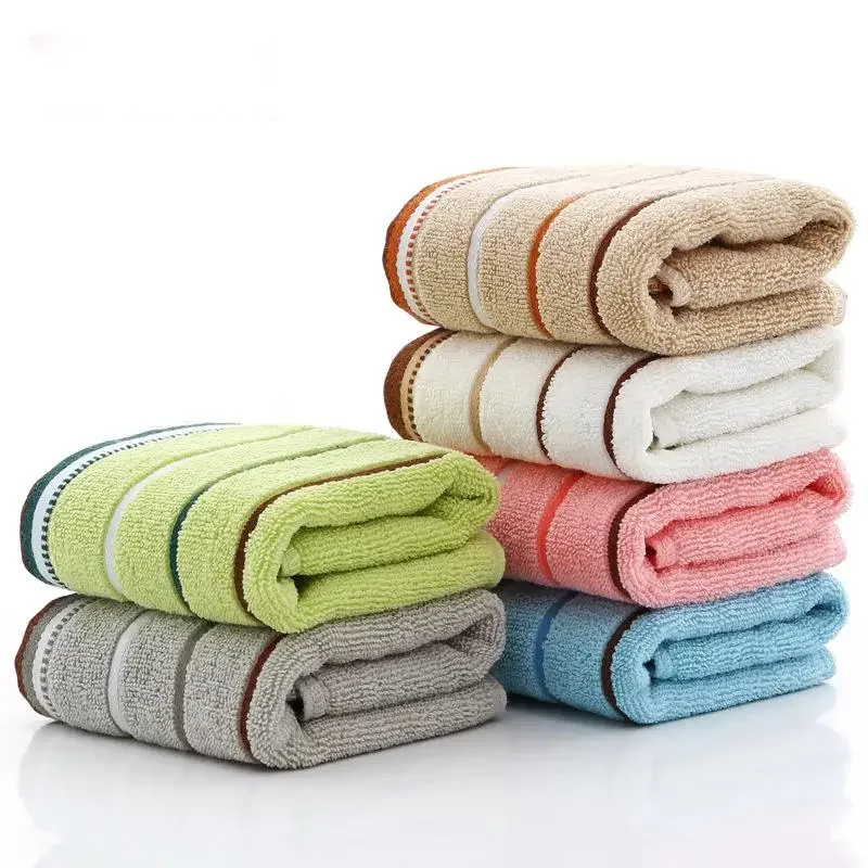 1pc Simple Fashion Cotton Square Towel  Three-piece Soft  Absorbent Plain