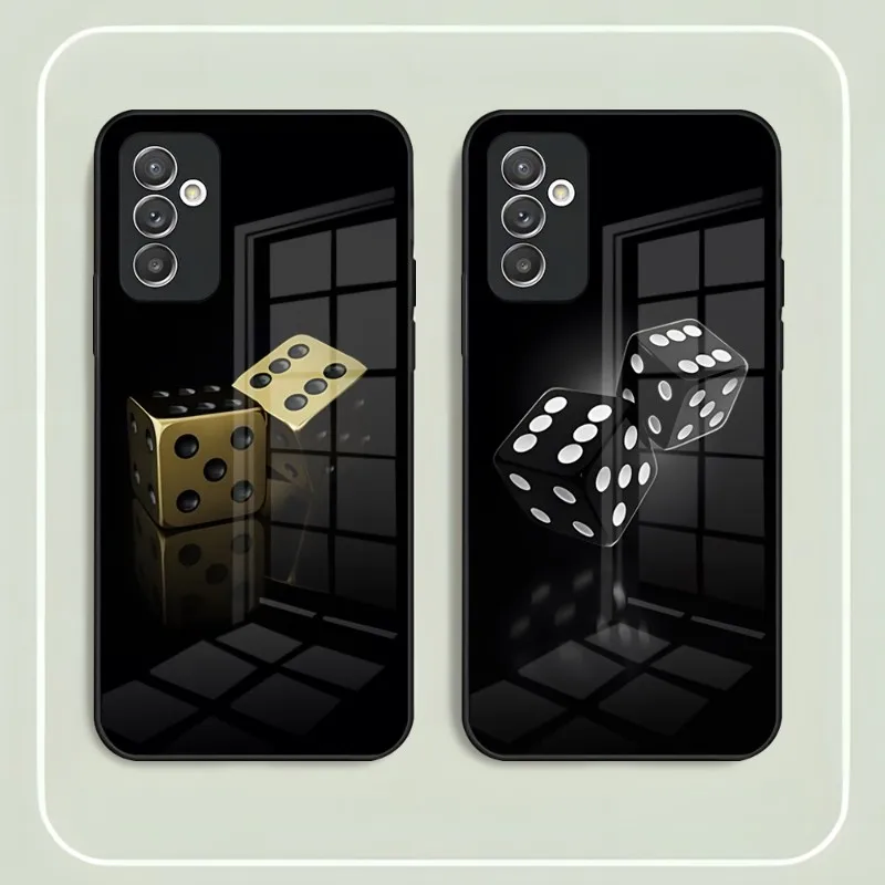 Dice Poker Casino Phone Case Tempered Glass For Samsung A52 A22 A21 A71 A20 A31 A12 A51 A40 A10 A32 A72 A30 Back Cover