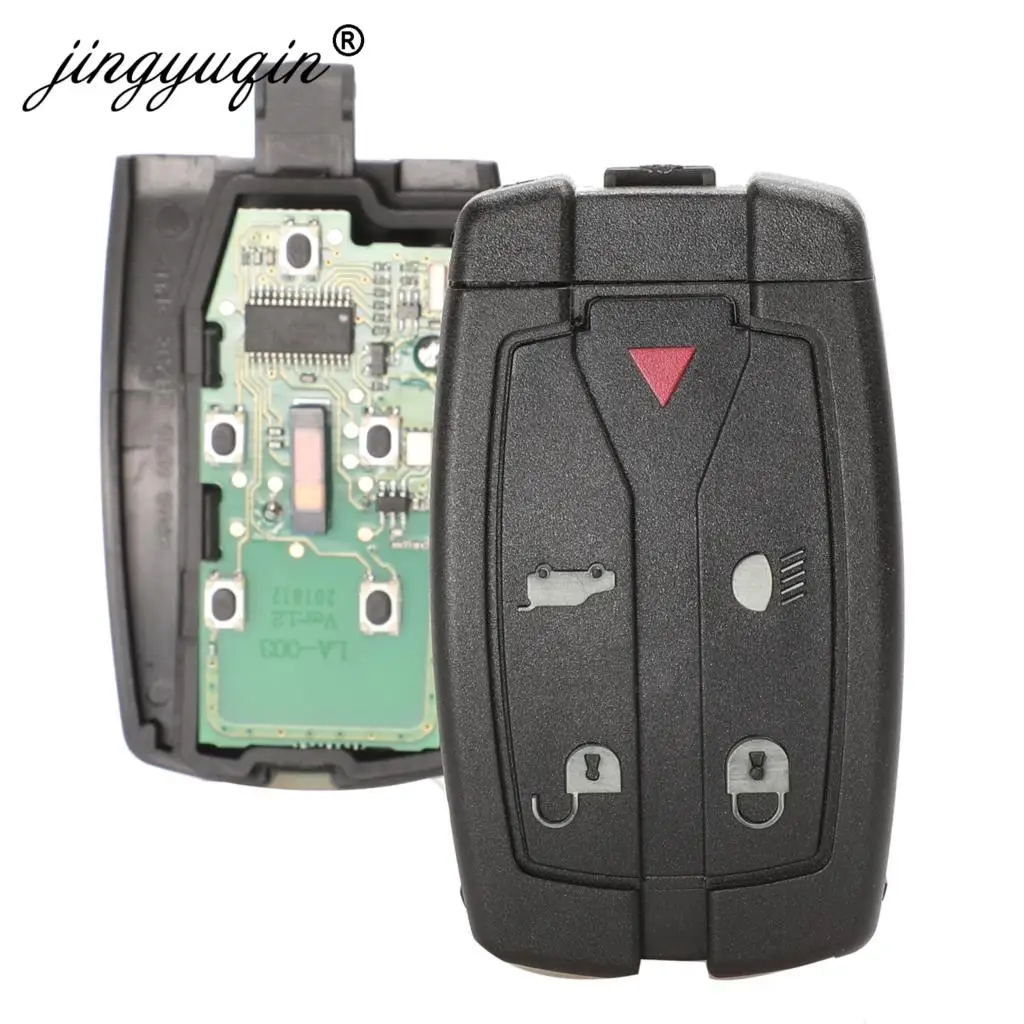 

jingyuqin 5pcs 433MHz 5 Buttons Remote Smart Key Fob For Land Rover Freelander 2 3 LR2 Sport Fit Range Rover integrated chip